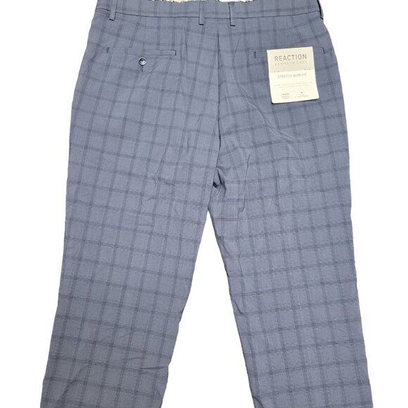 Kenneth Cole Reaction Stretch Fit Plaid Dress Pants Men's.  Size 34/30. NWT $155 - Picture 3 of 8
